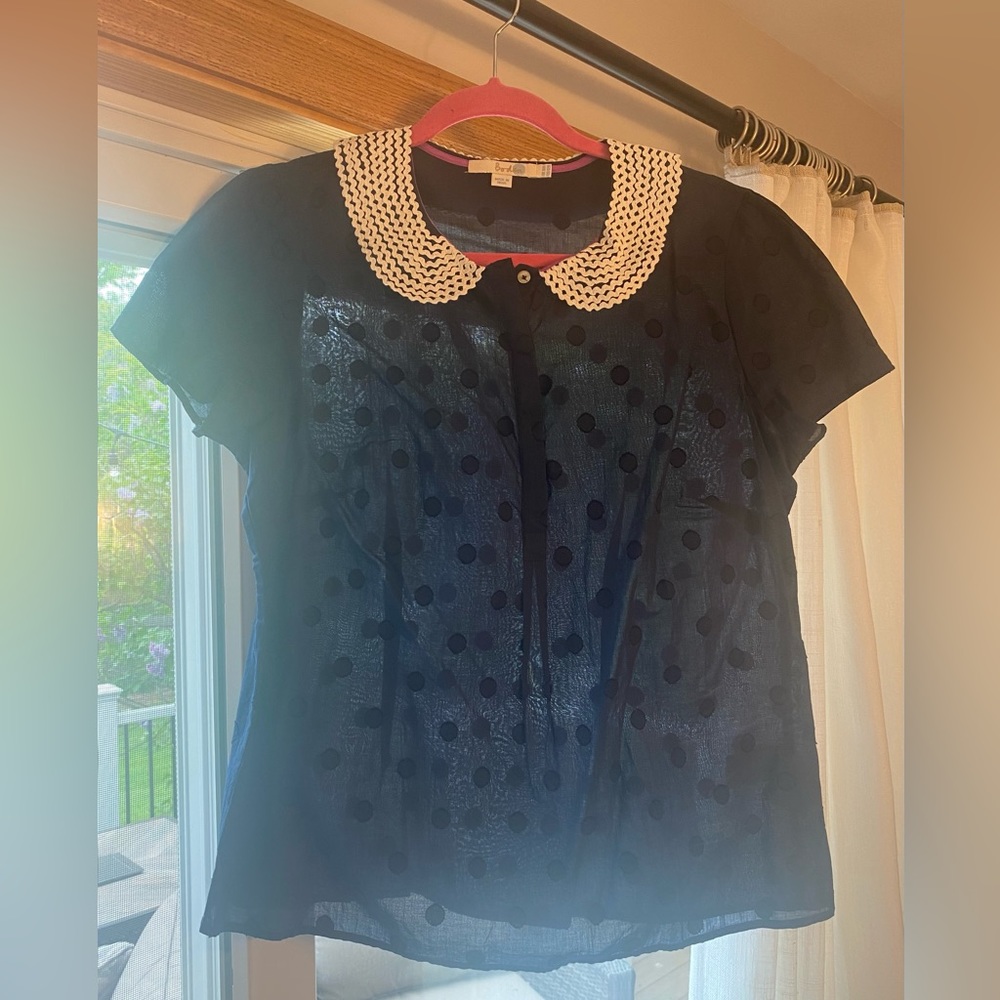 Boden short sleeve cotton blouse